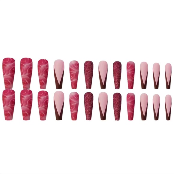 Rosey Mashup - Nail Junkie - full artificial nail set - Picture 6 of 6